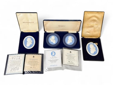 3 Wedgwood LE Josiah Wedgwood medallions.
