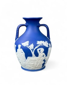 Wedgwood Jasperware 10" royal blue Portland Vase.