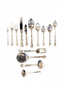 Gorham "Rondo" sterling flatware service.