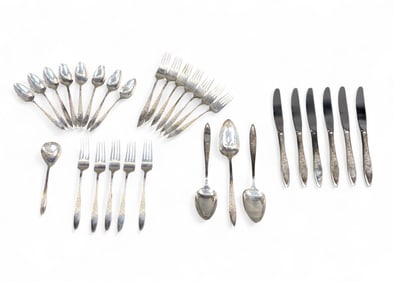 Gorham "White Paisley" sterling flatware service.