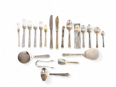 Hans Hansen, Denmark "Vendome" sterling set.