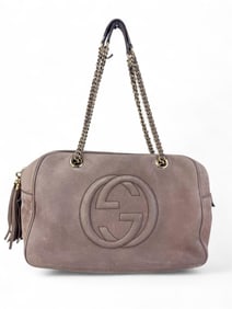 Gucci Soho chain shoulder bag with box.