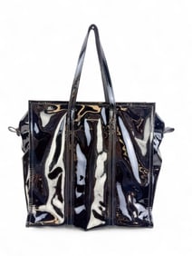 Balenciaga patent leather Bazar bag.