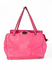 Valentino pink Rockstud tote.