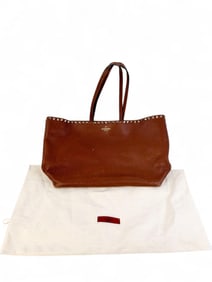 Valentino brown Rockstud tote.
