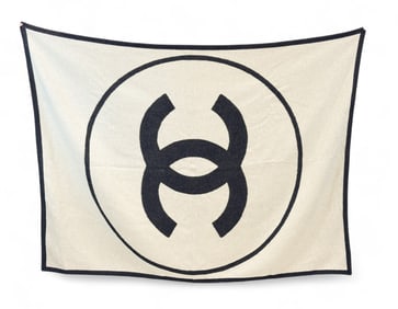 Chanel wool and cashmere reversible monogram throw