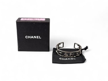 Chanel cuff bracelet with box.