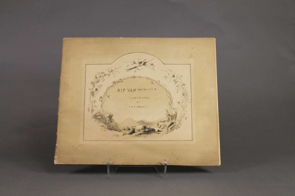 2 Items illustrated by F. O. C. Darley, 1848-1849.: [Darley, Felix O. C.]. 2 Titles. Oblong folio. Orig wraps separated with loosening of contents. Minor foxing. Dust-soiling (mostly to 1st plate and margins of 2nd plate in Sleepy Hollow, listed below)