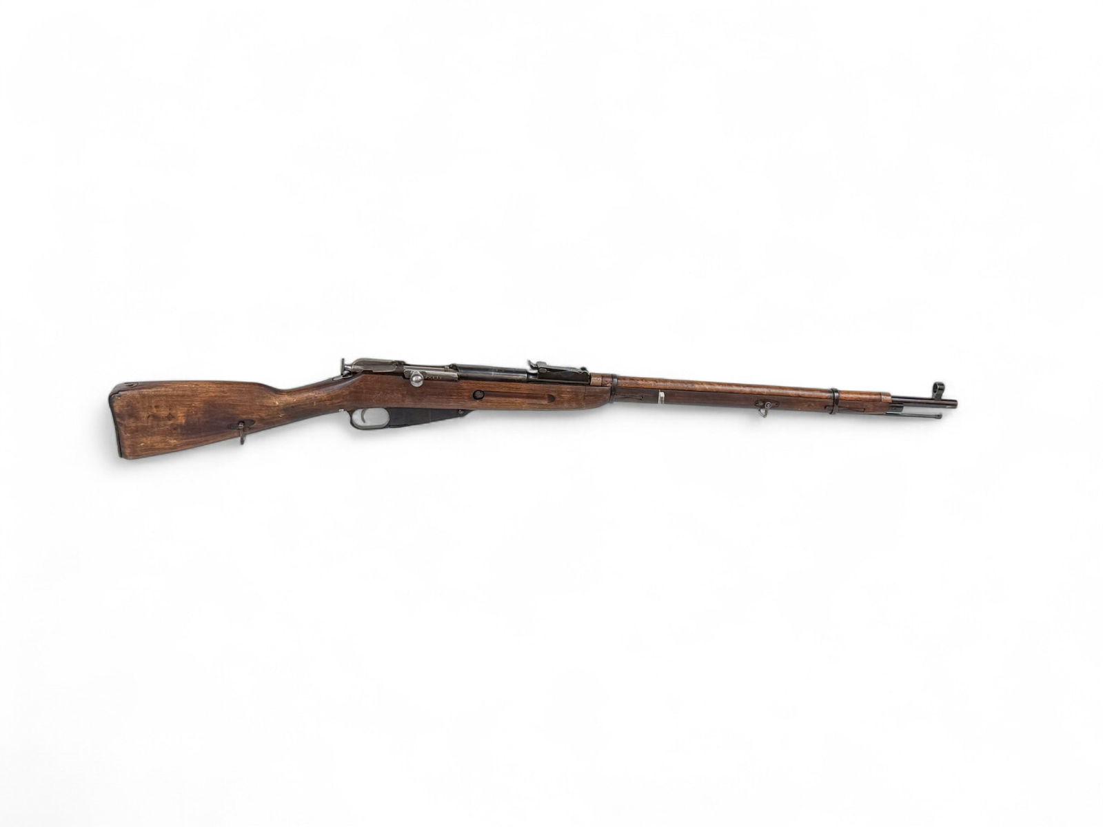 Russian Finn Capture Mosin Nagant M81/30, 7.62?54: [Modern Firearm] A 1936 Izhevsk factory, Russia Finnish Capture Mosin Nagant Model 1891/30 bolt action rifle, 7.62?54mmR . Blued finish. 29 3/4" barrel with rear ladder sight and front hooded post. "S