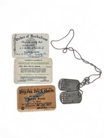 Gen. Shores dog tags and order cards