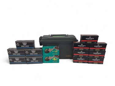 14 9mm ammo boxes, 662 rounds