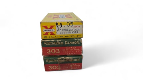 .303 and .32 Win Spl. rifle ammunition, 49 rounds