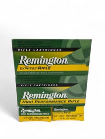 Remington 22-250 Rem. ammunition, 80 rounds
