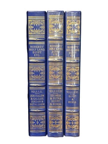 3 Vols Roberts' Holy Land, Egypt Etc;.Easton Press