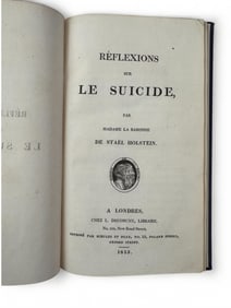 Reflexions sur le Suicide.