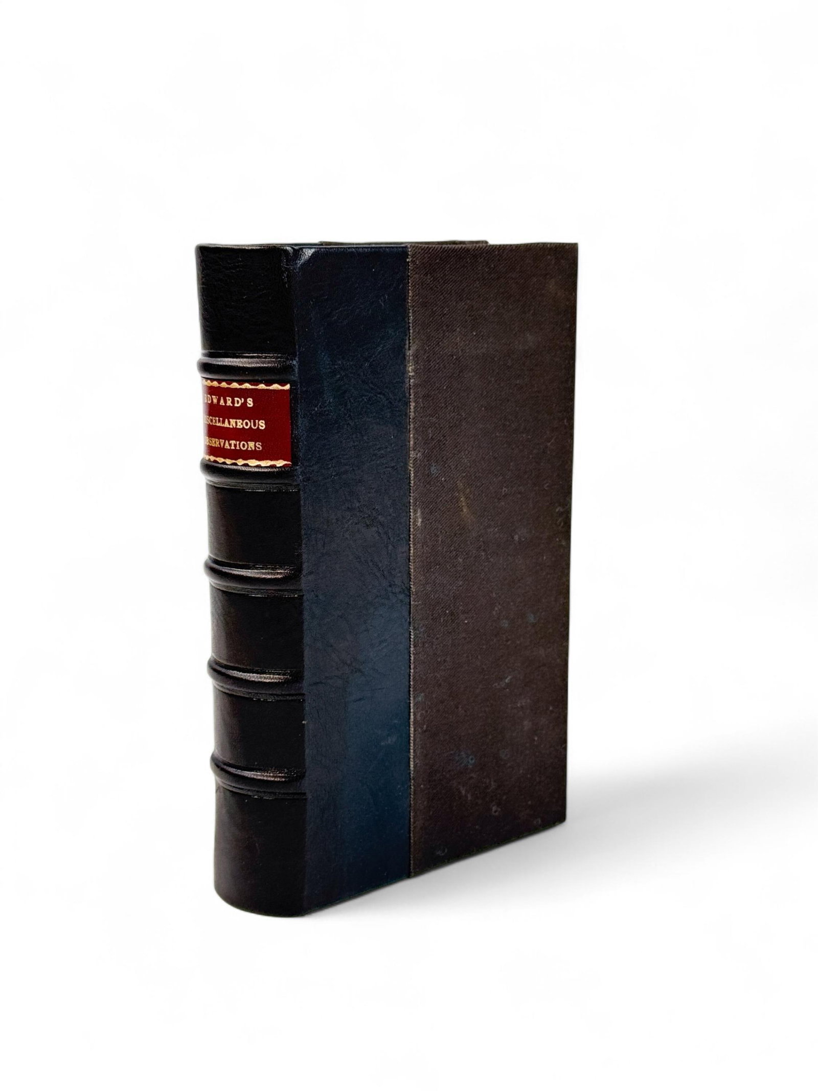 Observations on Important Theological Subjects: [Religion] Edwards, Jonathan. Miscellaneous Observations on Important Theological Subjects, Original and Collected. First Edition. Edinburgh: Printed for M. Gray, 1793. 12mo. Rebound. Quarter bound in