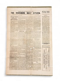 "Vicksburg Daily Citizen" 1885, Grant Edition.