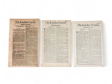 3 Issues of The London Gazette