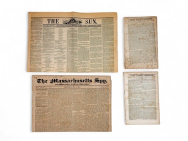 4 Issues of Newspapers, Deaths of Presidents