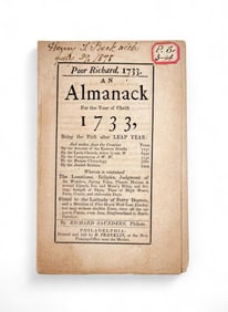 Poor Richard, 1733. An Almanack, Reprint 1849