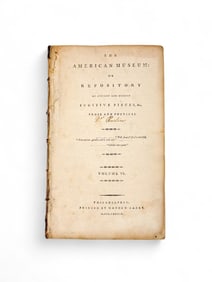 Two Vols. The American Museum, 1789