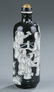 19th c Chinese Porcelain Black Glaze Snuff Bottle