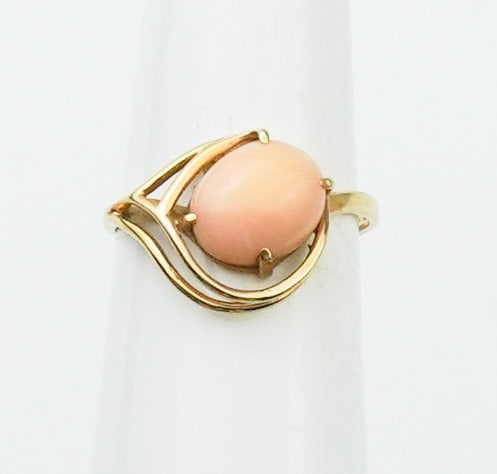 14KYG Pink Coral  Ring (1 of 1)