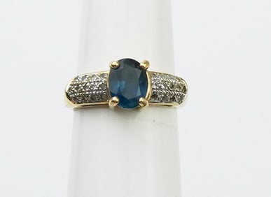 14KYG Tourmaline & Diamond Ring