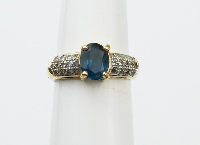 14KYG Tourmaline & Diamond Ring (1 of 1)