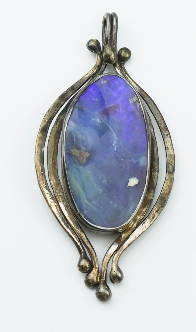 Sterling Silver & Boulder Opal Pendant (1 of 1)