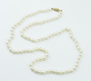 14KYG 6.0-6.5mm Pearl Necklace
