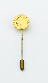 1909 2.5 Dollar Indian Head Gold Coin Stickpin