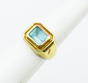 14KYG Aquamarine Ring