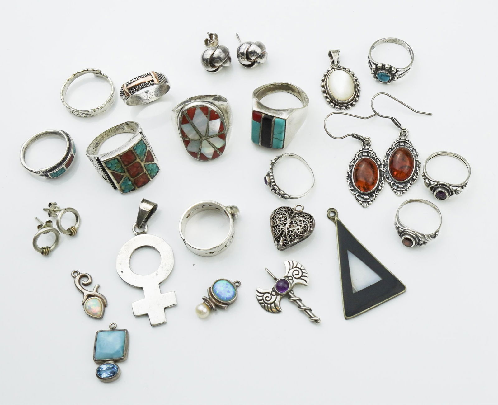Large Collection of Sterling Silver Jewelry (1 of 1)