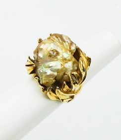 14KYG Baroque Pearl Ring