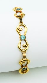 14KYG Fancy Link Bracelet