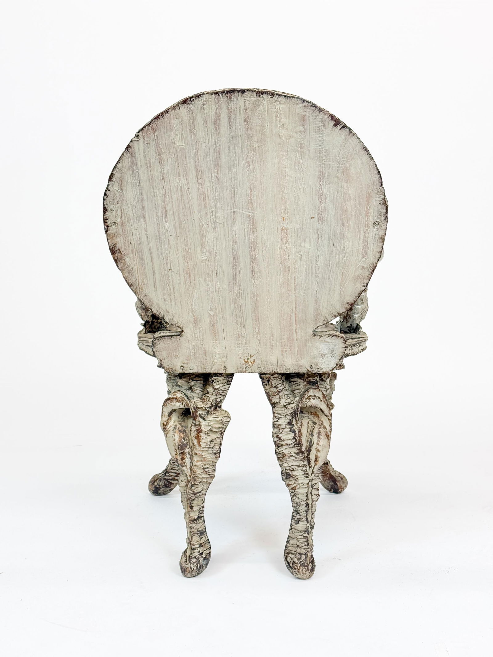 Italian Grotto silvered shell backed chair. - 5