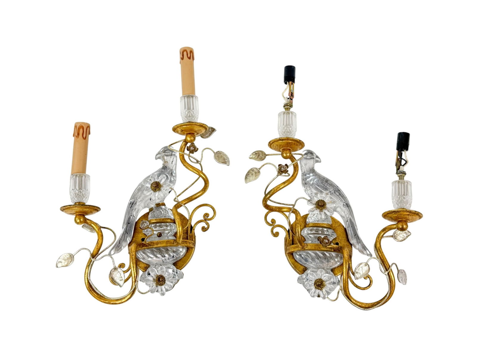 2 Bagues glass parrot sconces. (1 of 7)