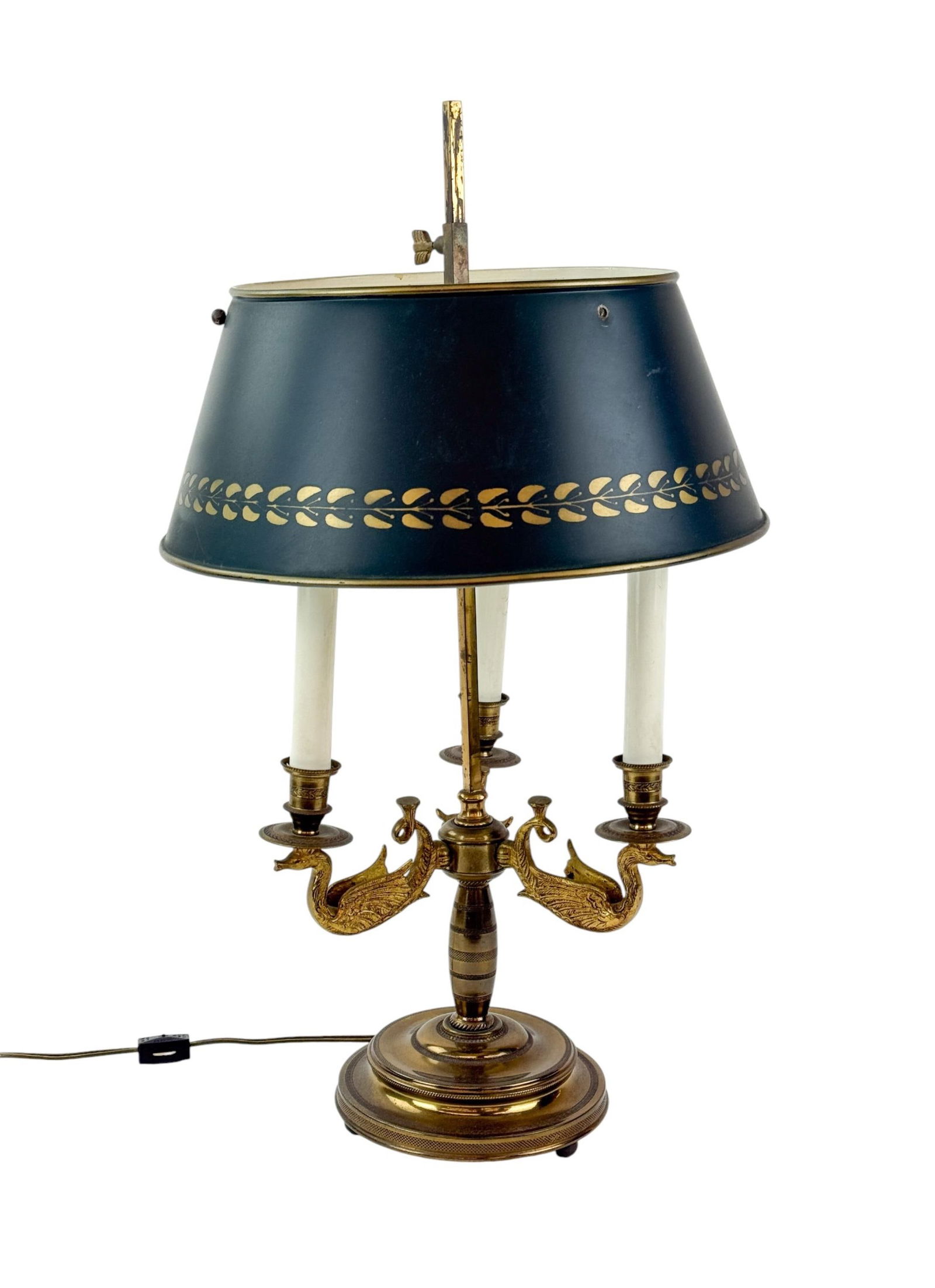 French Empire gilt table lamp. (1 of 5)