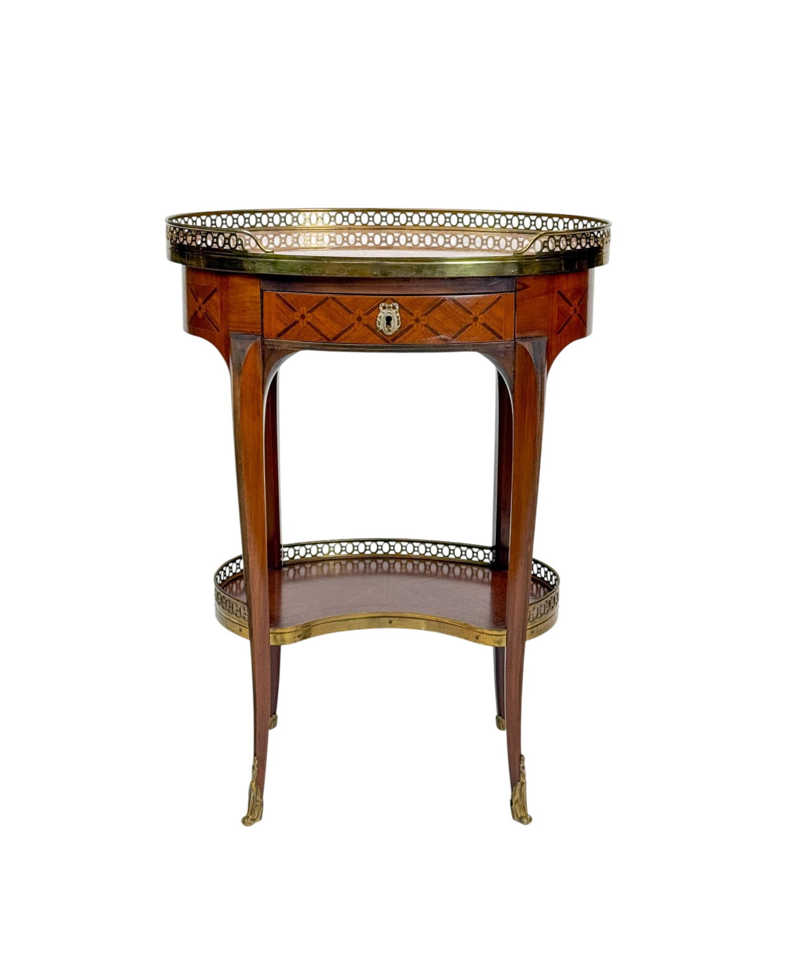 French Louis XV oval occasional table. (1 of 7)