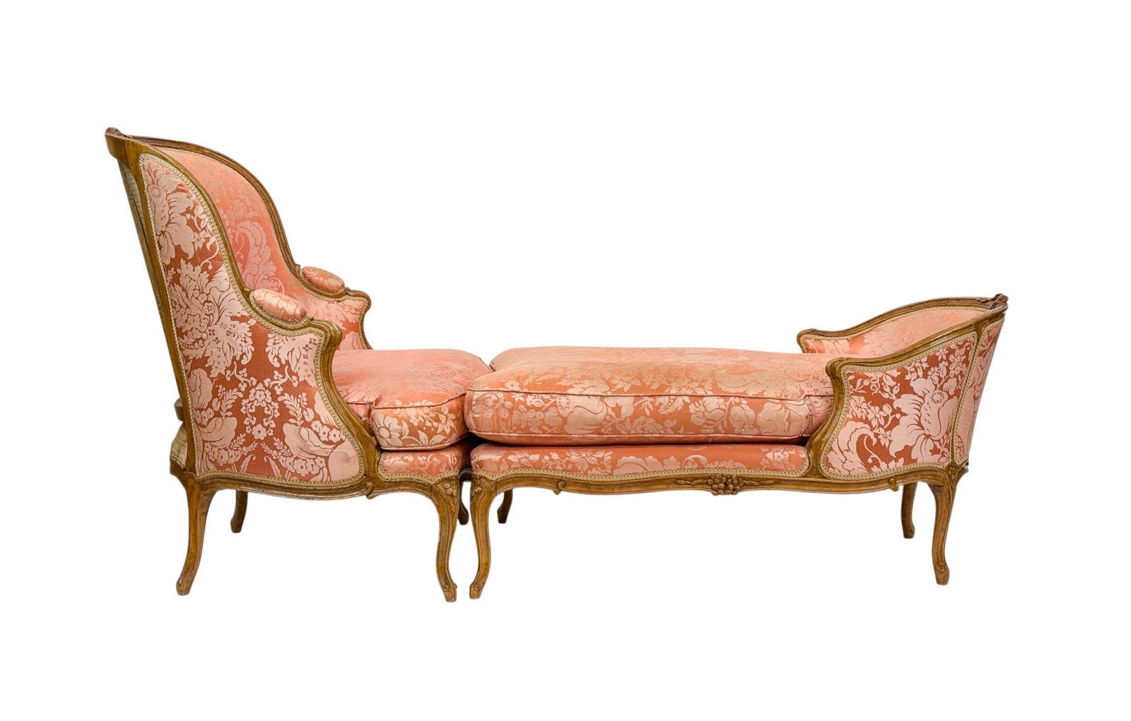 French Louis XV two piece chaise lounge. (1 of 14)