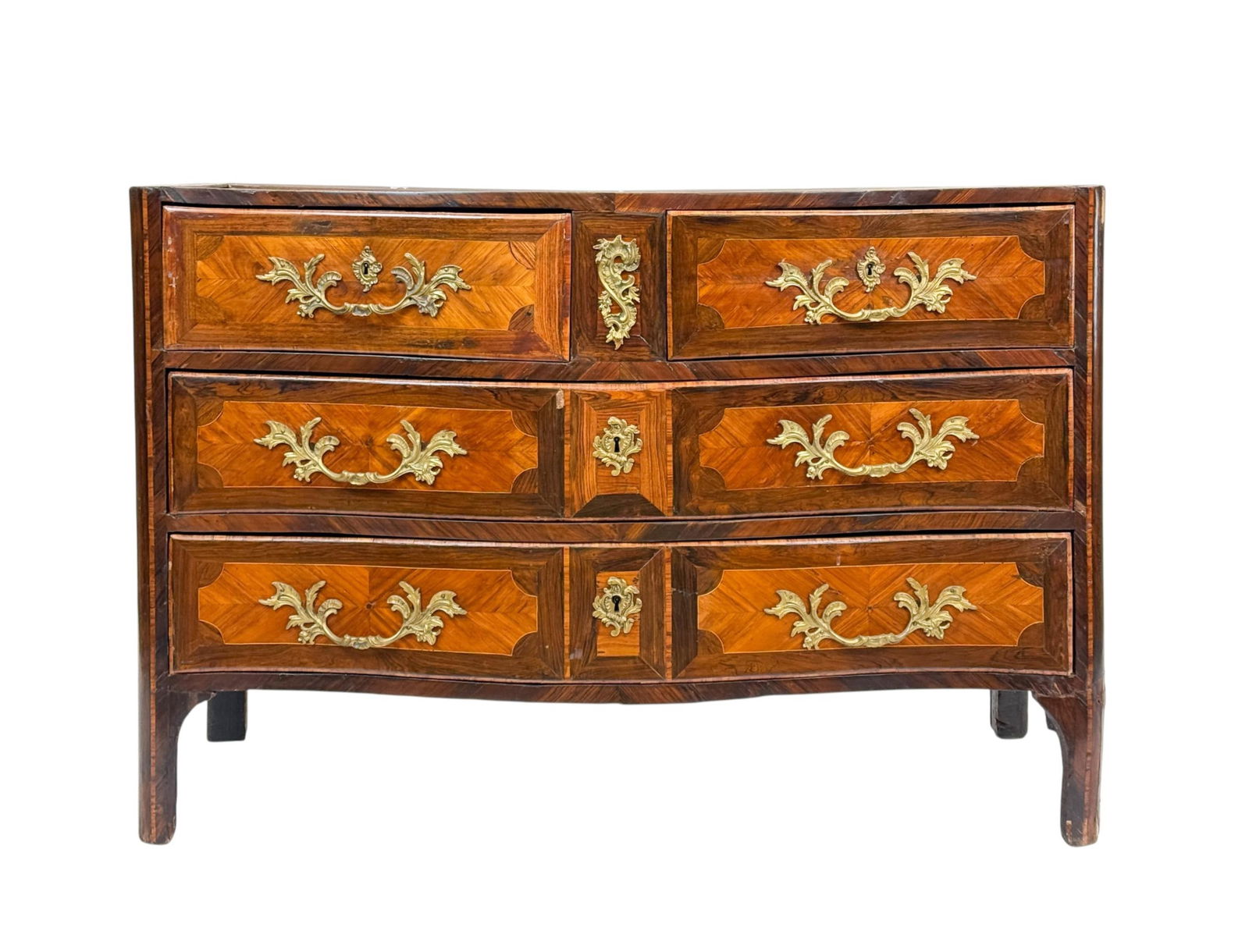 French serpentine front ormolu chest of drawers. (1 of 7)