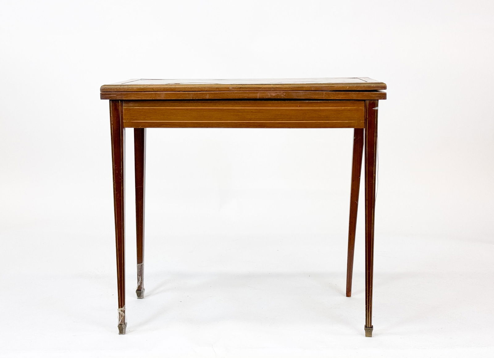 Walnut game table. - 2