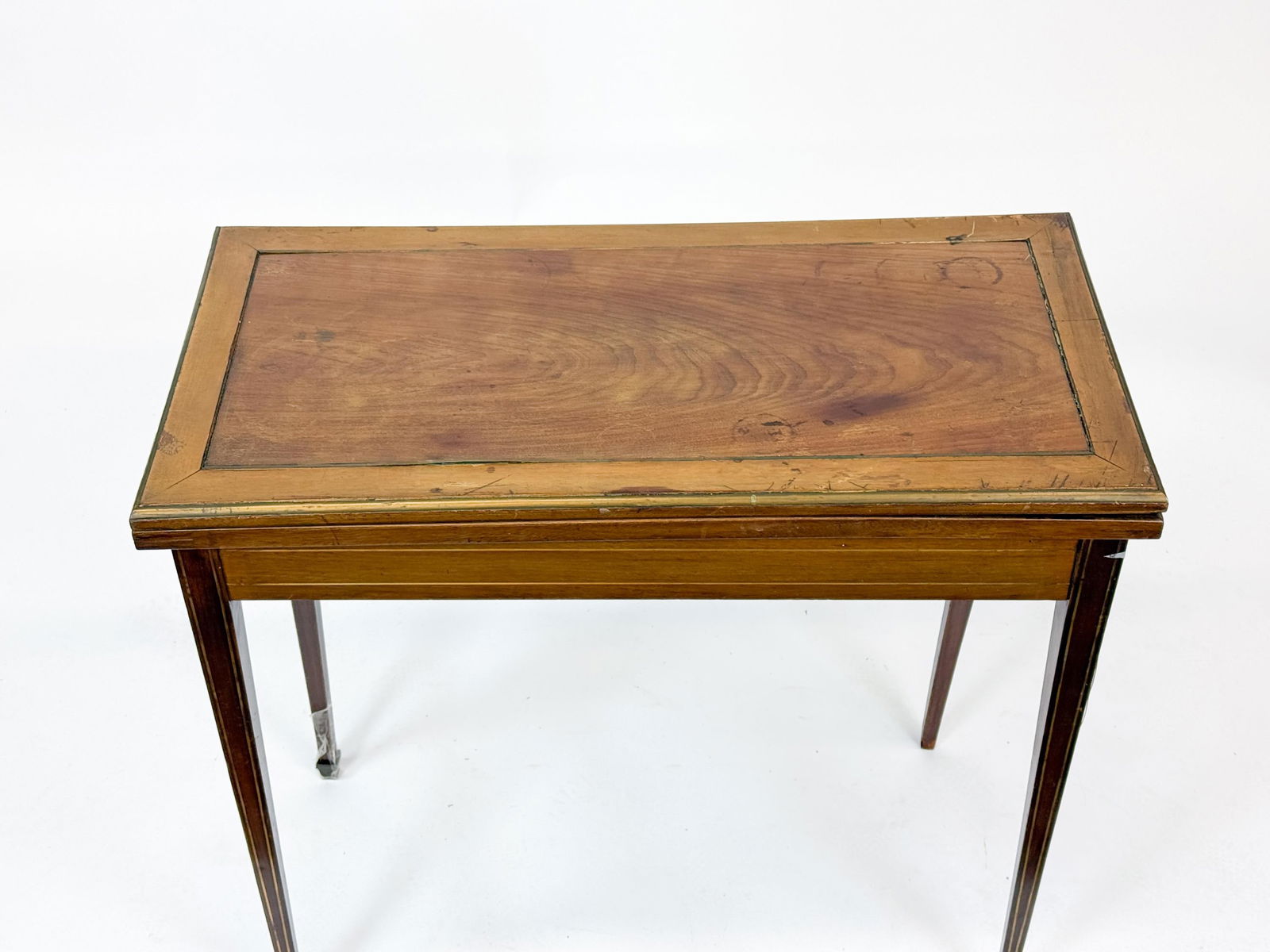 Walnut game table. - 3