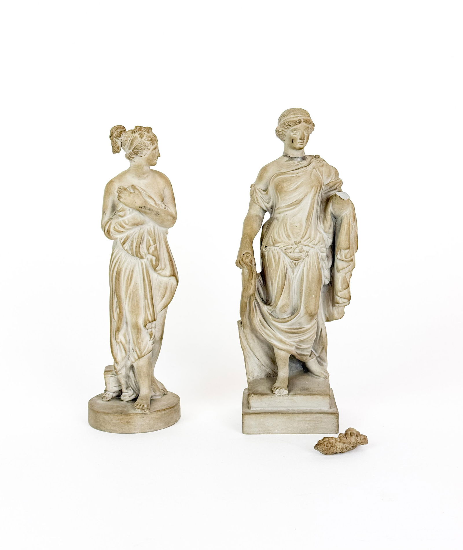 2 Ceramic statuettes. - 3