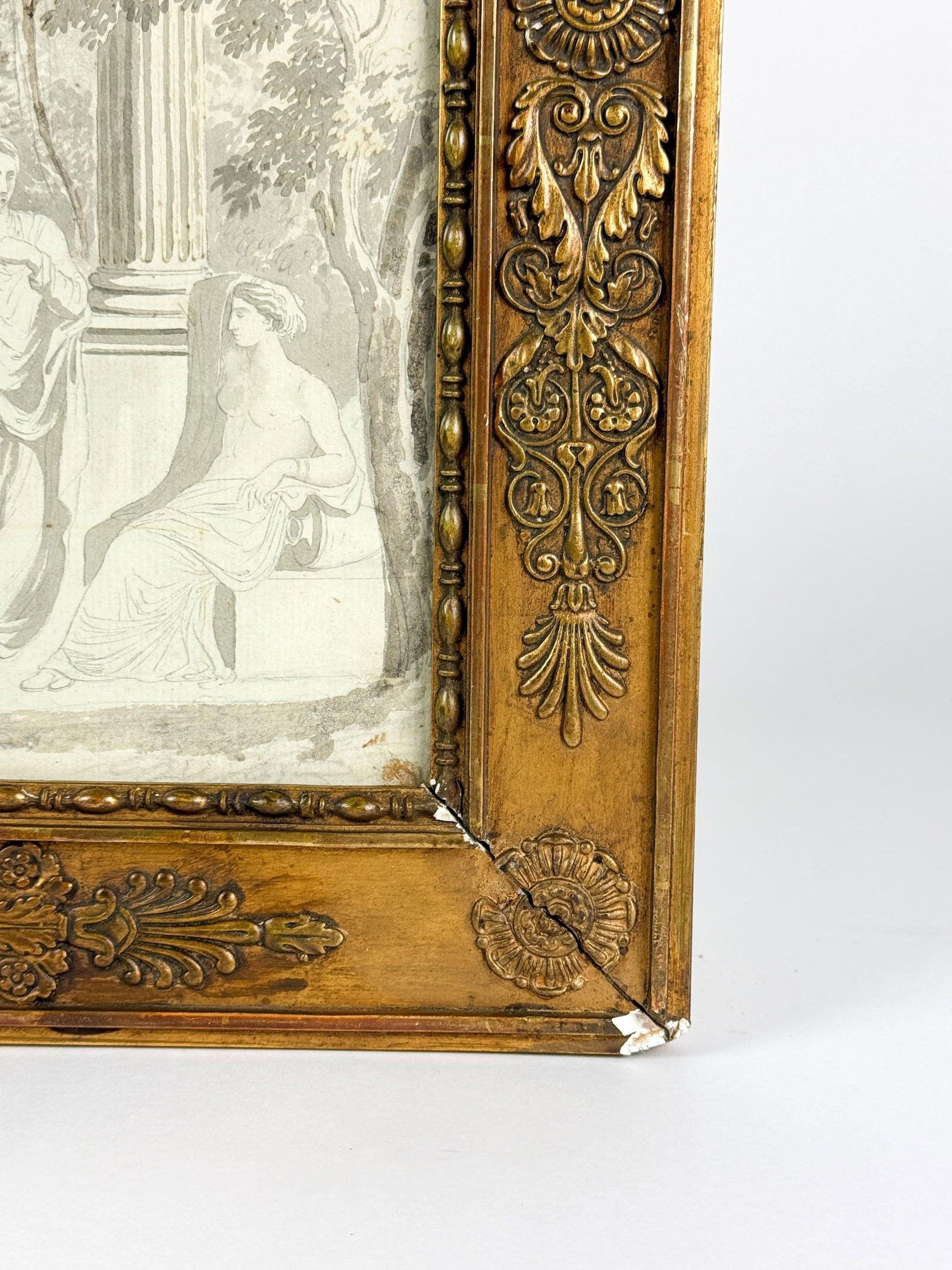 French School, Classical figures study, 18th c. - 3