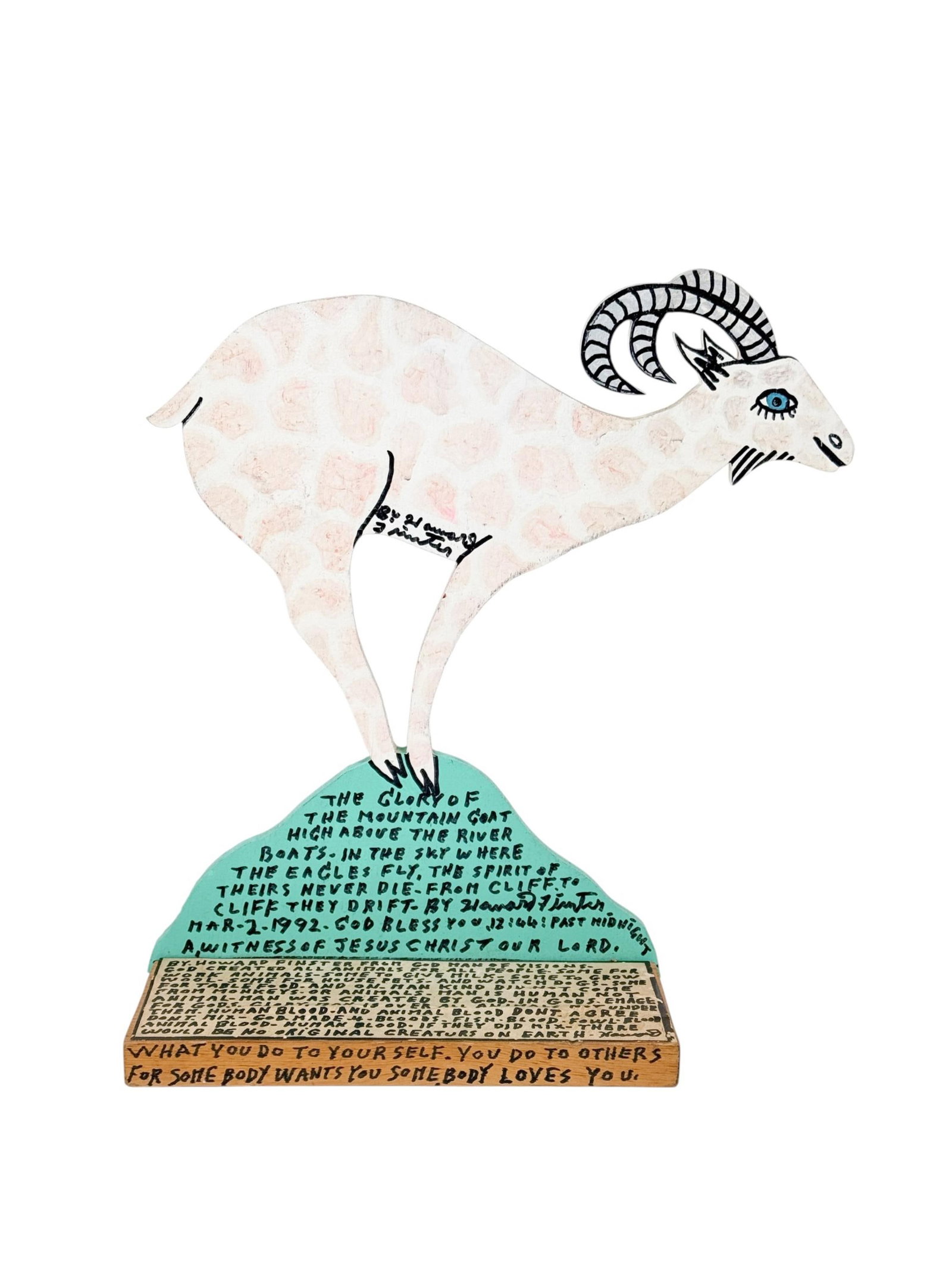 Howard Finster, "Glory of the Mountain Goat," 1992 (1 of 7)
