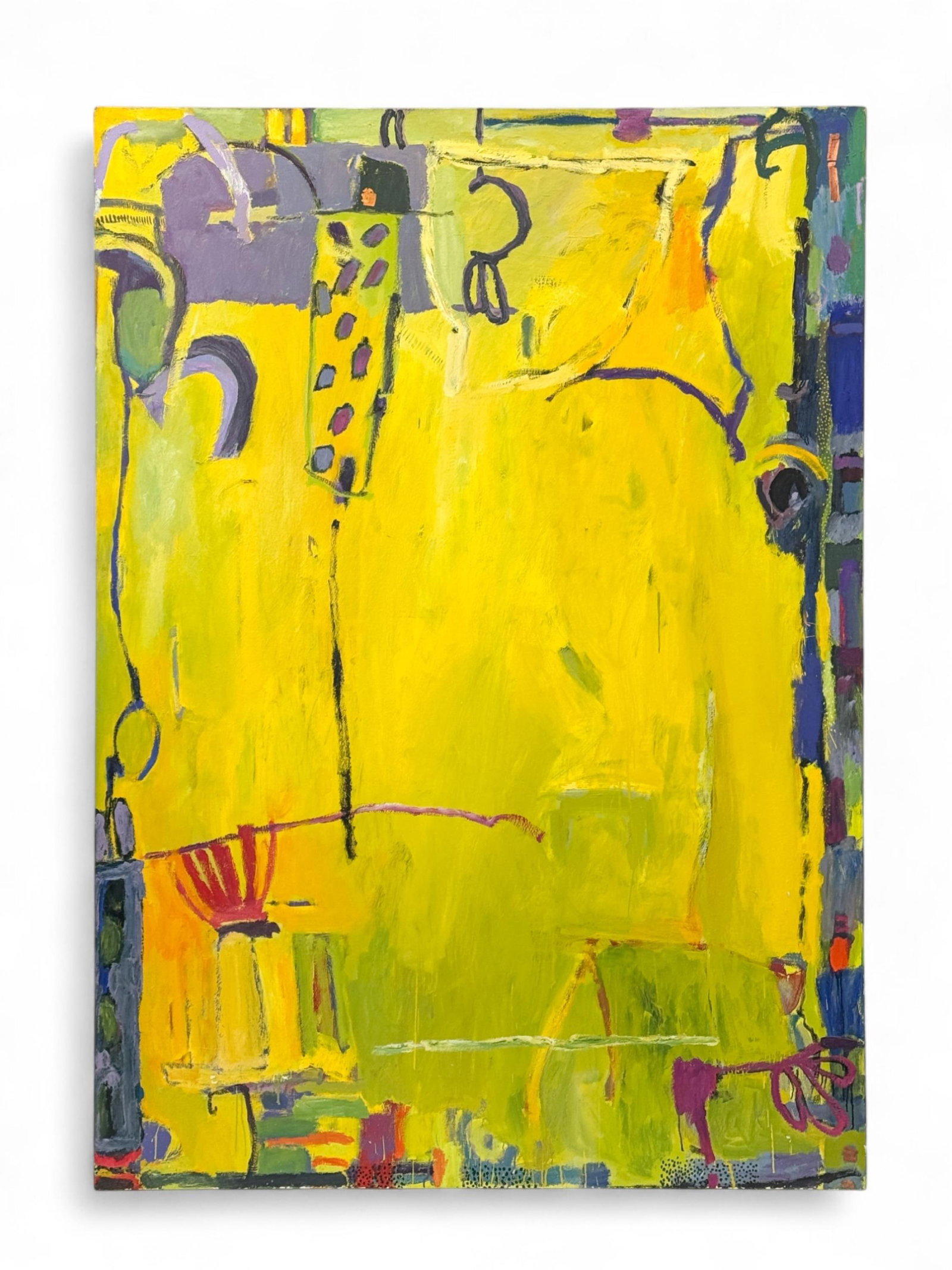Tatiana Kaupp, "Yellow Abstraction #3," O/C. (1 of 6)