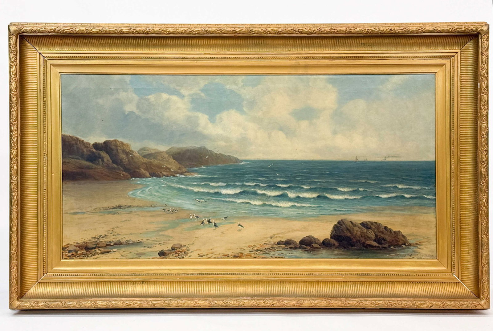 Edward Moore, Coastal landscape, O/C. (1 of 5)