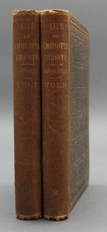 THE LIFE OF CHARLOTTE BRONTE. 2 Vols. 1857.: [Bronte, Charlotte]. E[lizabeth] C. Gaskell. THE LIFE OF CHARLOTTE BRONTE. 2 Vols. NY: D. Appleton & Co., 1857. 8vo. First U.S. Edition. Preceded by the U. K. edition and revised for publication here.